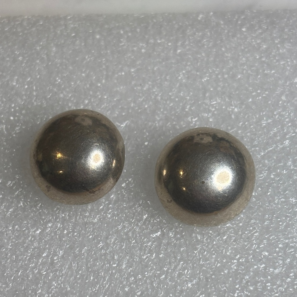 Taxco Silver Round Earrings